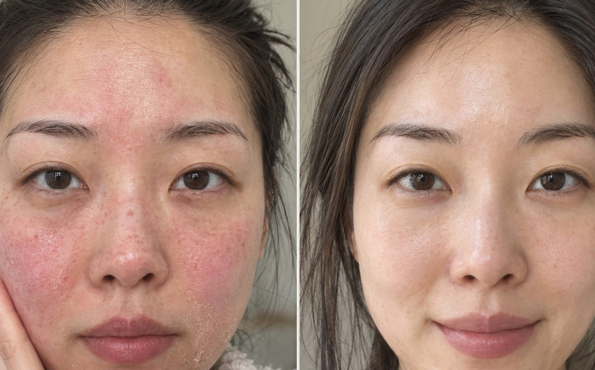 Facial before and after