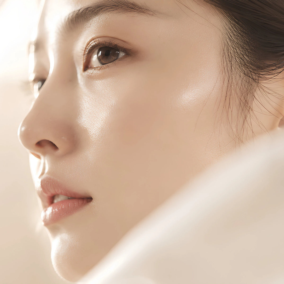 The luminous, even finish Luminous Veil leaves on skin