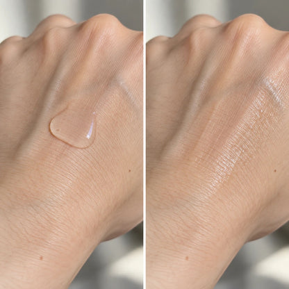 Repair Serum on the back of the hand: a drop, then fully absorbed