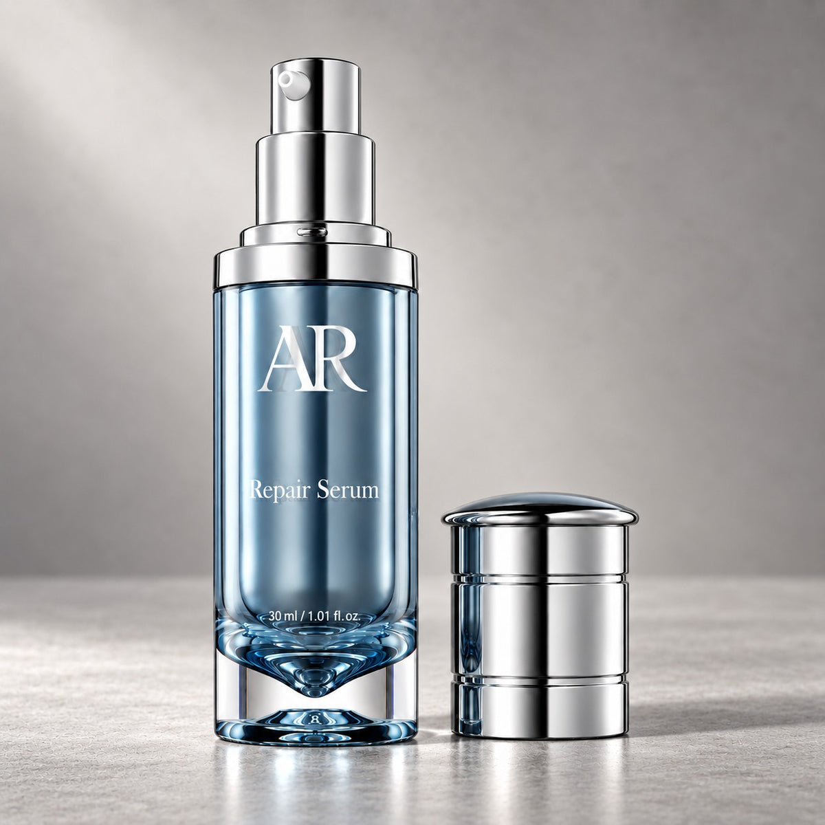 Repair Serum bottle and cap, studio